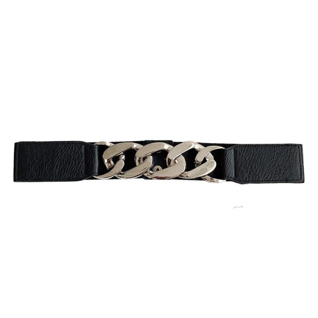 Fashionable wide waist belt for women, a chic accessory in durable PU leather for any outfit.