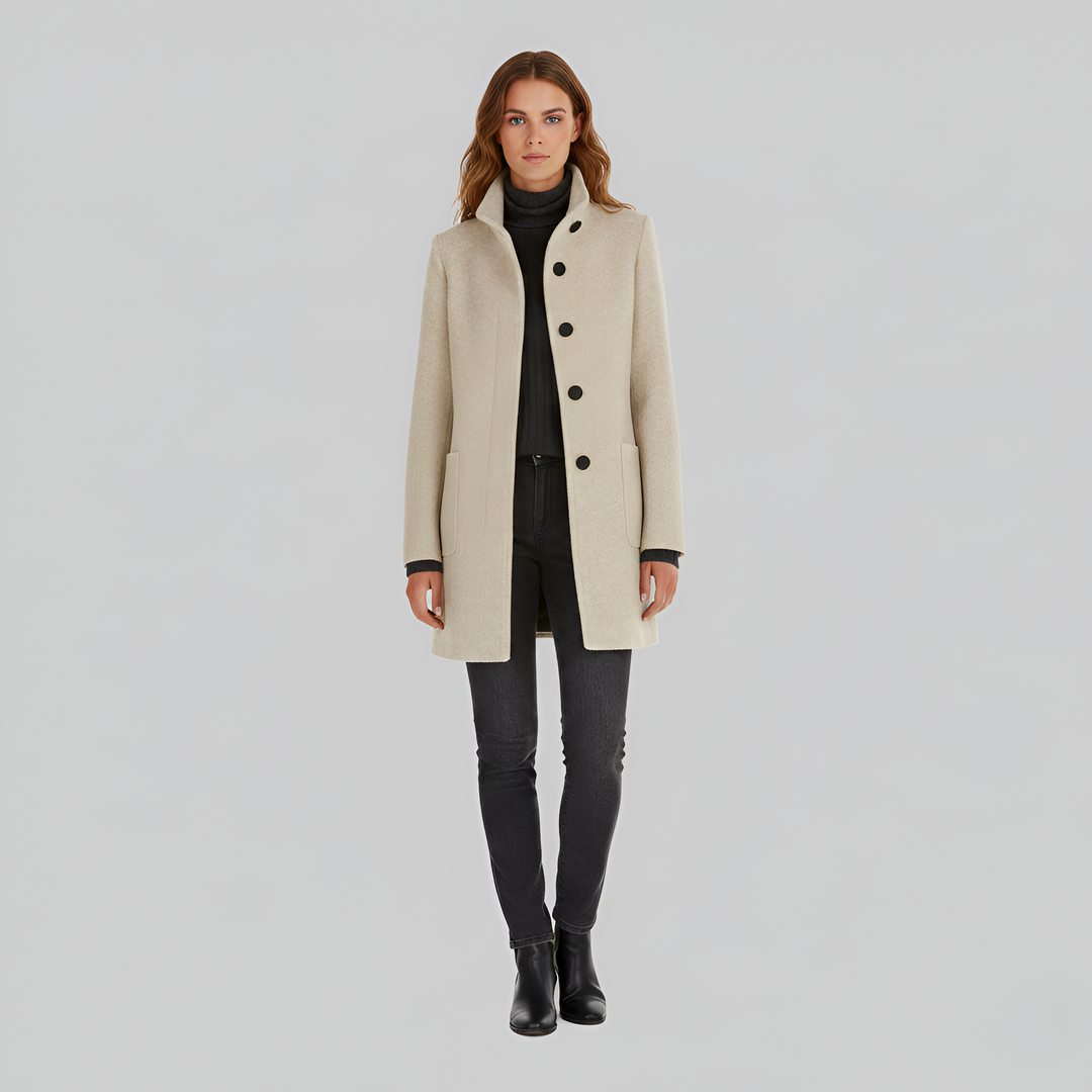 Women's essential winter outerwear. Chic, warm & elegant long coat for versatile cold weather fashion.