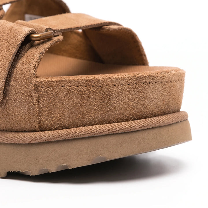 Slip-on women's chunky platform sandals with thick sole & adjustable buckle straps for trendy summer wear.