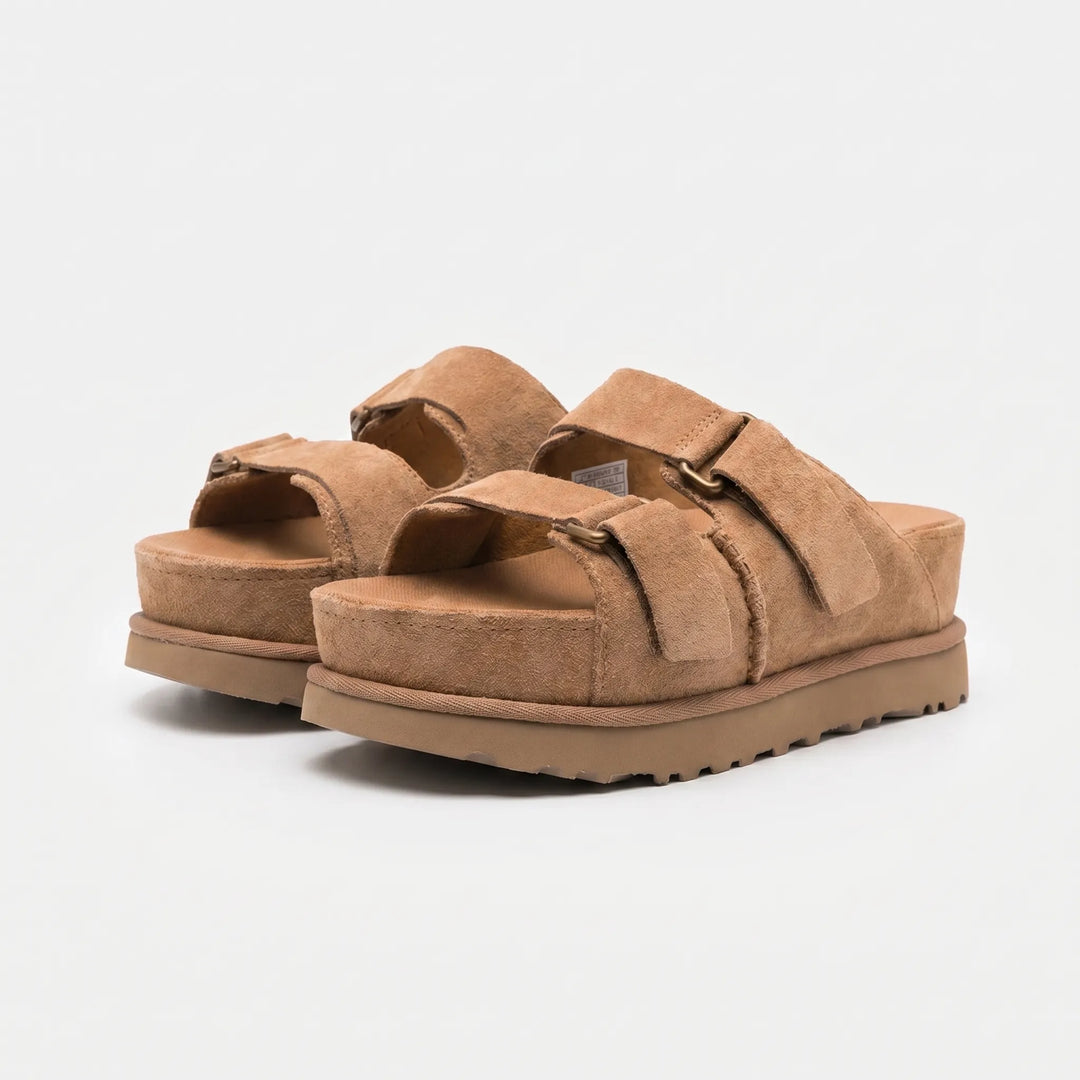 Fashionable women's chunky platform sandals, ideal for elevating any summer outfit, vacation, or casual look.