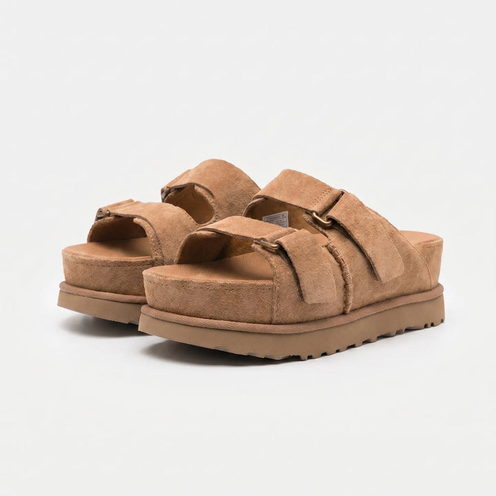 Fashionable women's chunky platform sandals, ideal for elevating any summer outfit, vacation, or casual look.