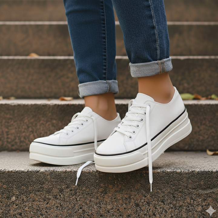 Women's versatile chunky platform shoes, ideal for a modern, everyday fashion statement and casual style.