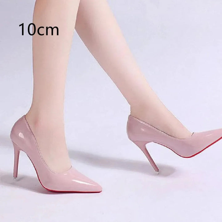 Versatile black stiletto pumps, high heels, ideal for formal wear, parties, or office attire.