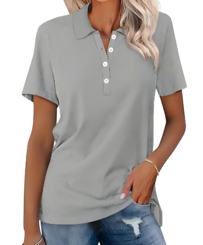 Women's Classic Fit Short Sleeve Polo Shirt, a timeless and versatile wardrobe staple for everyday comfort.