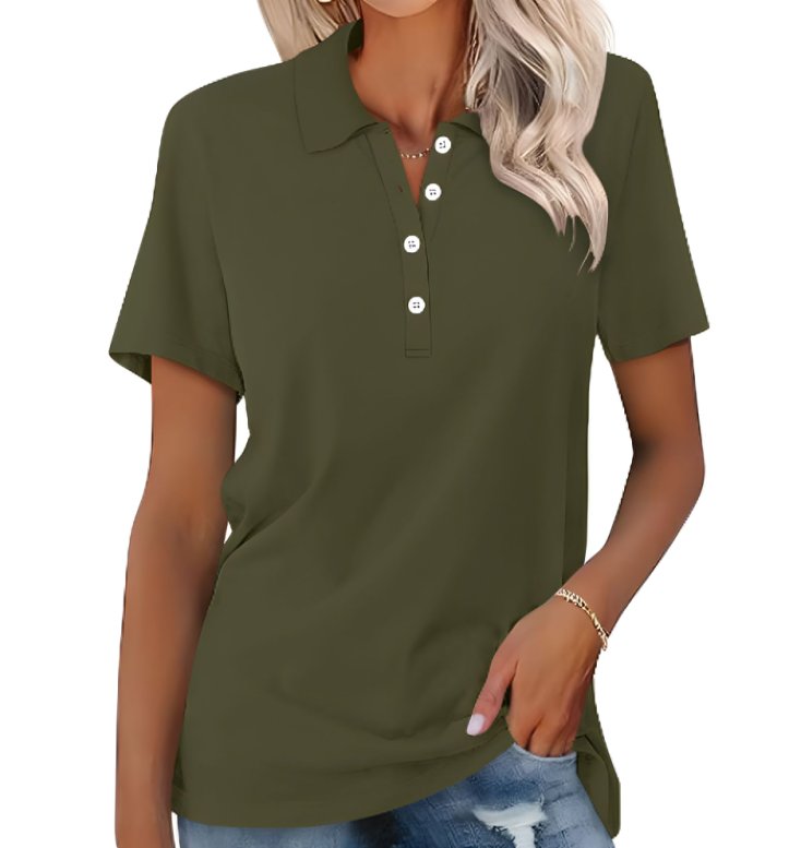 Classic fit short sleeve polo for women, perfect as a comfortable everyday essential & wardrobe staple.