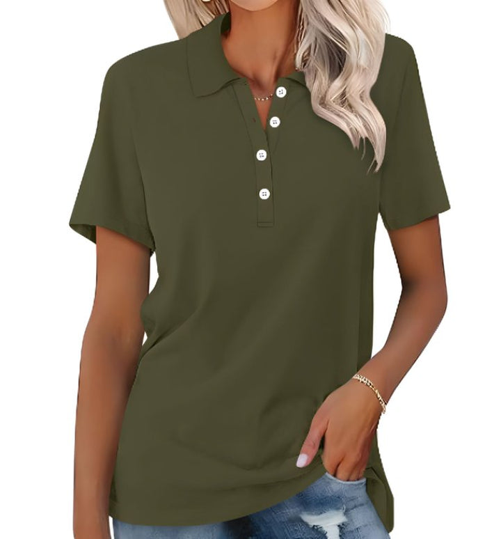 Classic fit short sleeve polo for women, perfect as a comfortable everyday essential & wardrobe staple.