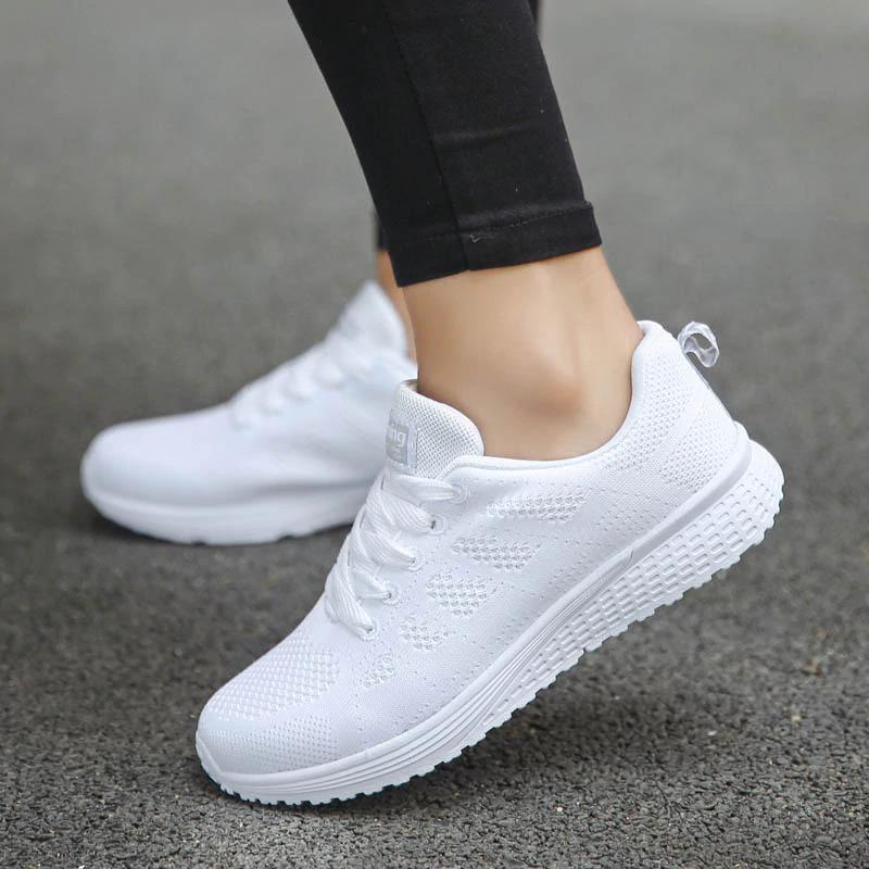 Lightweight women's walking shoes with orthopedic arch support for long-lasting comfort.