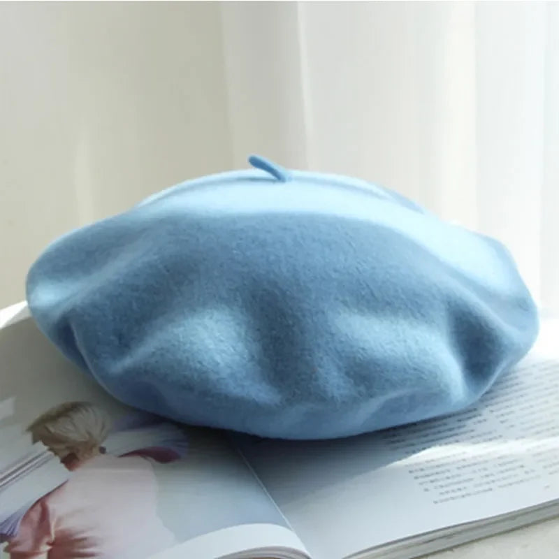 Luxurious soft knit women's beret hat, a classic winter accessory for comfort and chic fashion.
