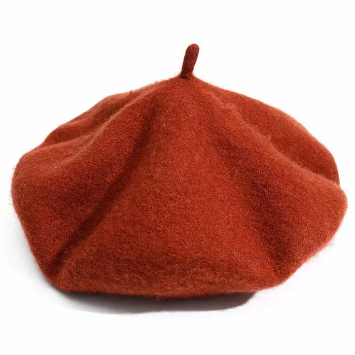 Elegant women's soft beret hat in a classic design, perfect warm winter headwear accessory.