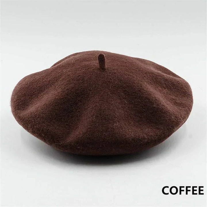 Versatile women's soft beret hat, perfect for winter fashion, casual or dressy styles.