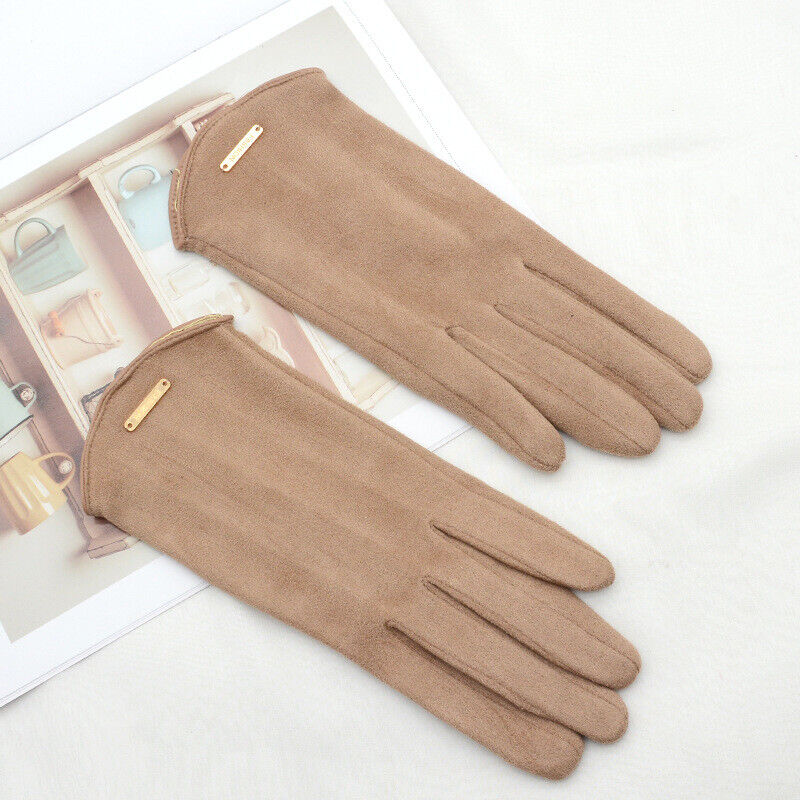 Women's classic warm touchscreen winter gloves for cold weather comfort & phone use.