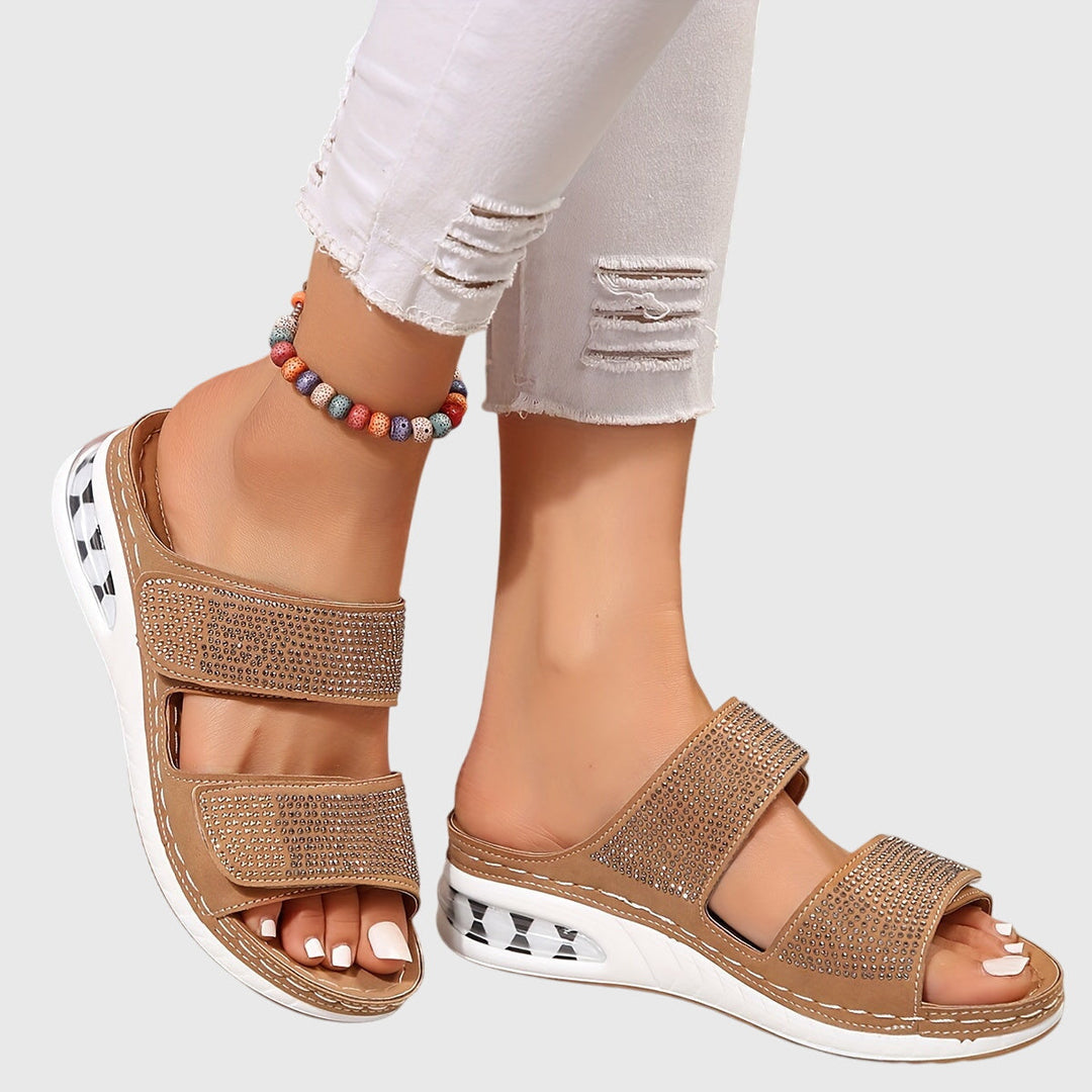 Elegant women's summer sandals providing all-day arch support and ultimate comfort for everyday wear.