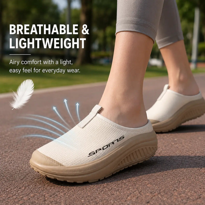 Orthopedic women's slippers, slip-on style, with a closed toe and cushioning for foot relief.