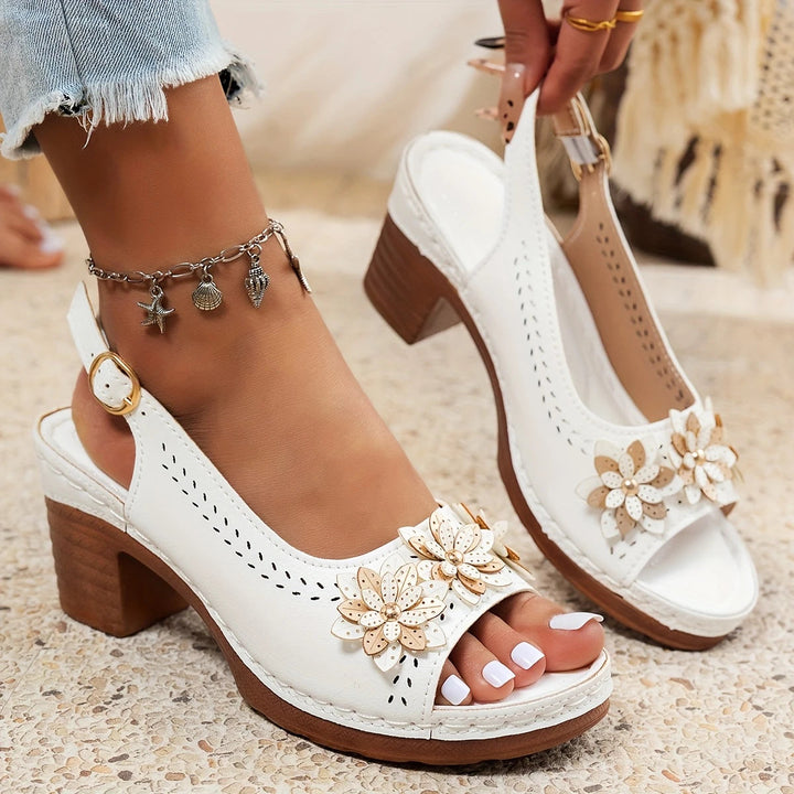 Brown open-toe women's sandals with adjustable straps, comfortable and stylish for daily wear.