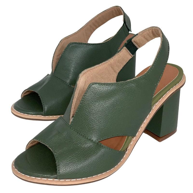 Everyday comfort: women's open-toe block heel sandals with a chic ankle strap design.