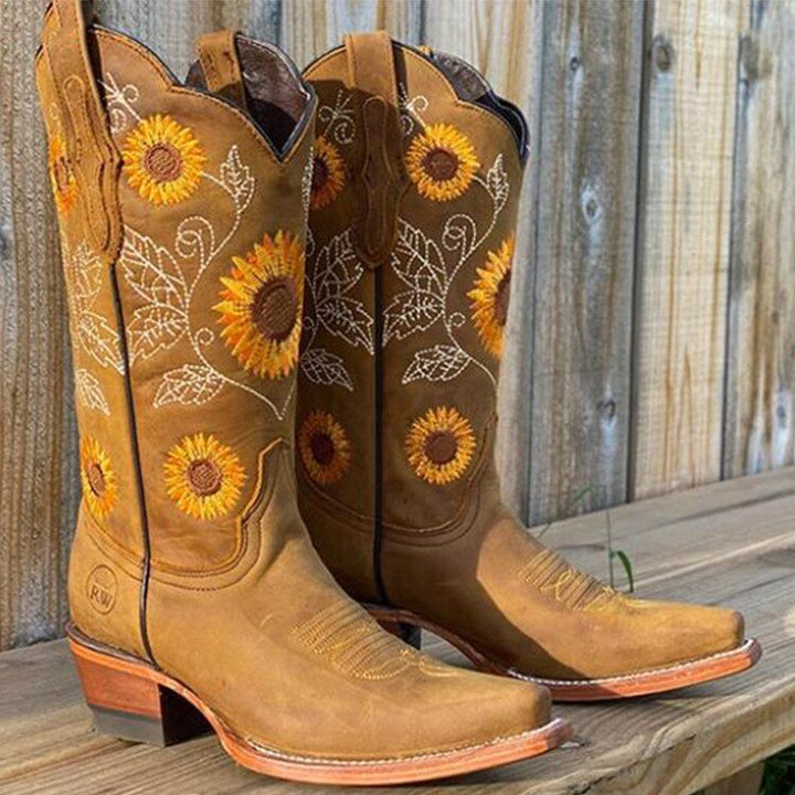 Women's comfortable bohemian ankle boots in earthy tones, perfect for everyday fall & winter wear.