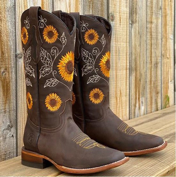 Bohemian style women's ankle boots, comfy & casual for everyday wear in fall or winter fashion.