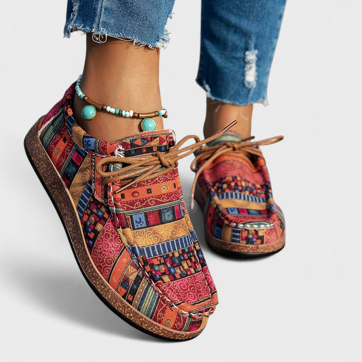 Women's comfortable casual sneakers with wide heel support, perfect for walking & daily wear.
