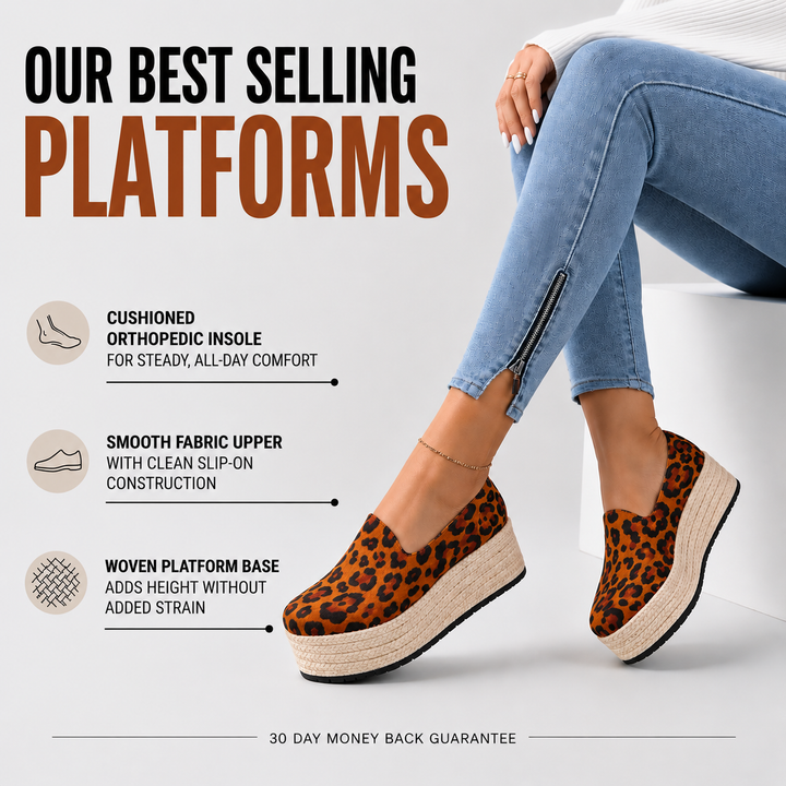 Women's casual platform slip-on shoes, providing superior comfort and support.