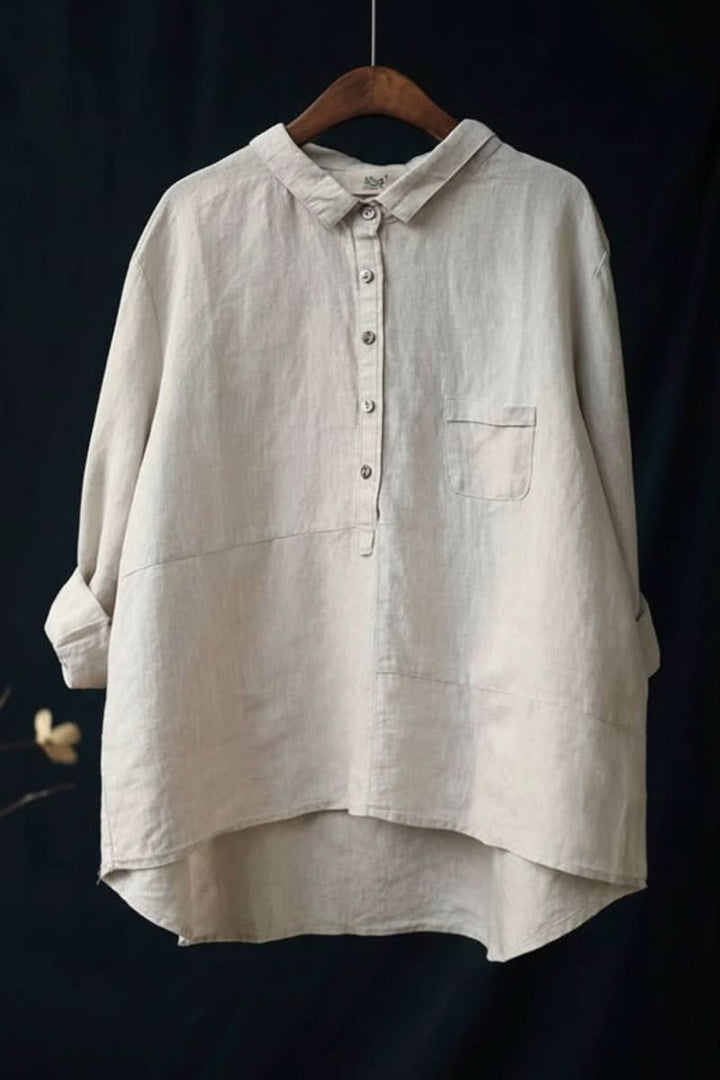 Effortless long sleeve women's blouse, comfortable pullover for everyday & travel.