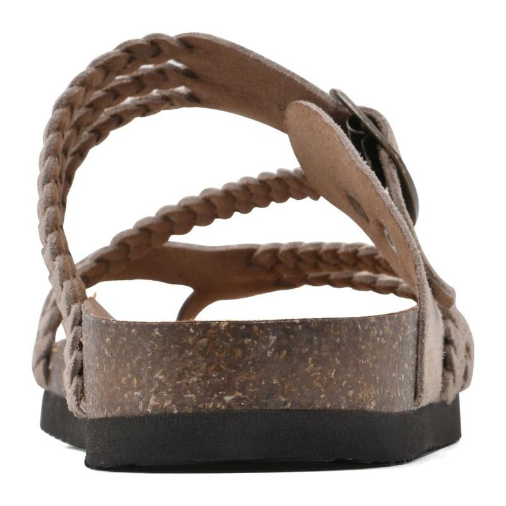 Stylish women's comfortable braided strap flat sandals, perfect for casual summer outings and daily use.