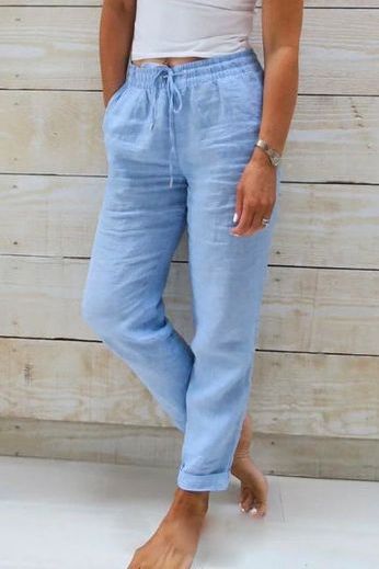 Women's comfortable flowy wide leg pants in a relaxed fit, perfect for casual everyday wear.