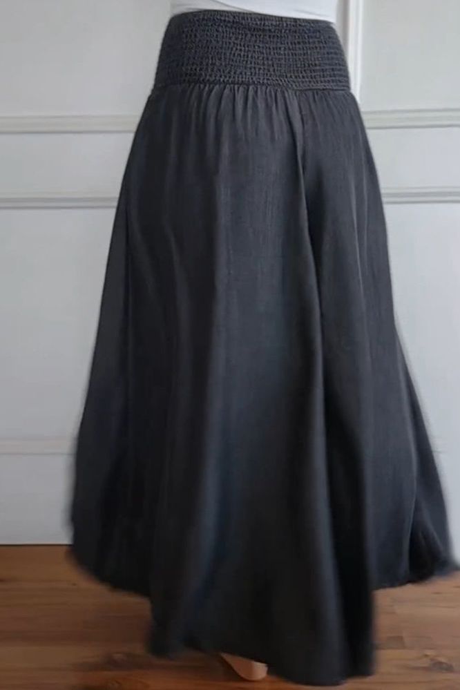 Chic high-waist A-line skirt for women, ideal for workwear or elegant casual outfits. Modest fashion.