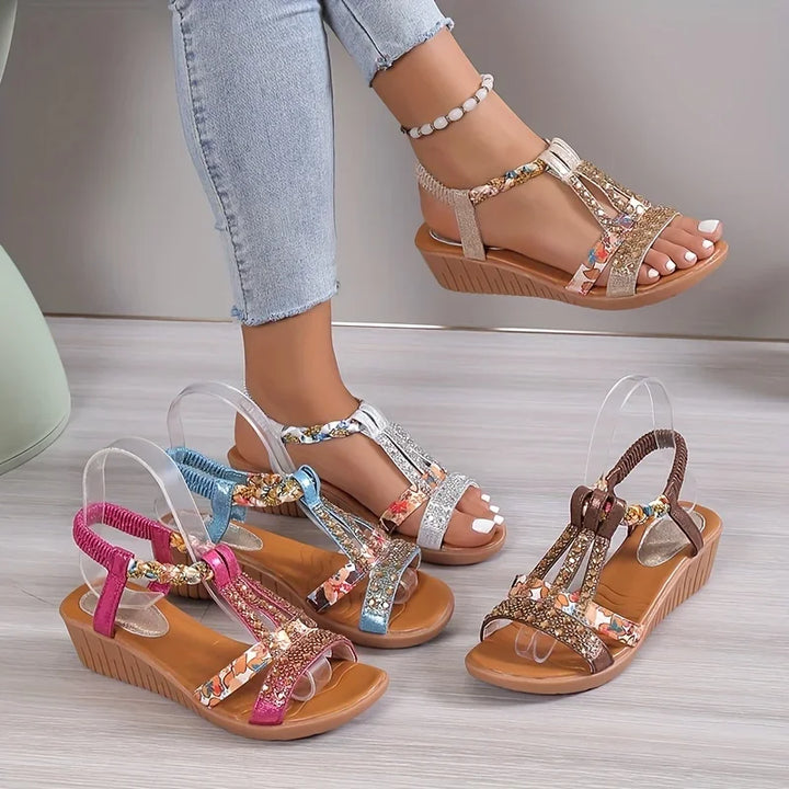 Walk comfortably all day in supportive women's orthopaedic wedge sandals, great for summer fashion.