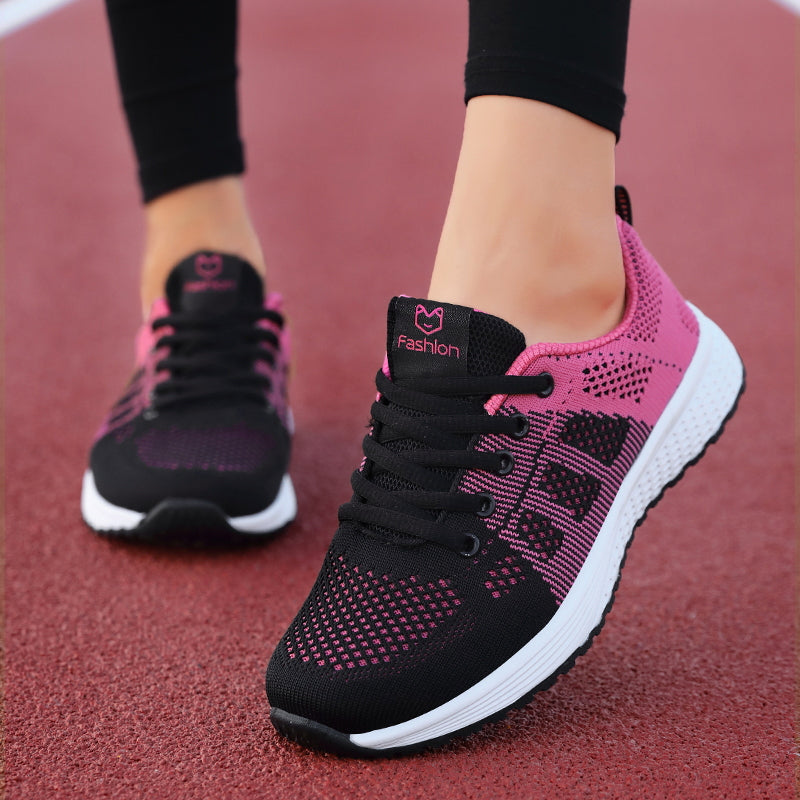 Comfortable ladies' walking shoes, orthopedic athletic sneakers designed for daily comfort & support.