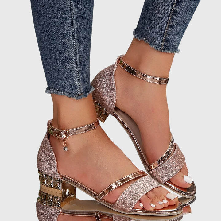 Adjustable women's heeled sandals for ultimate comfort; ideal orthopedic footwear with breathable design.