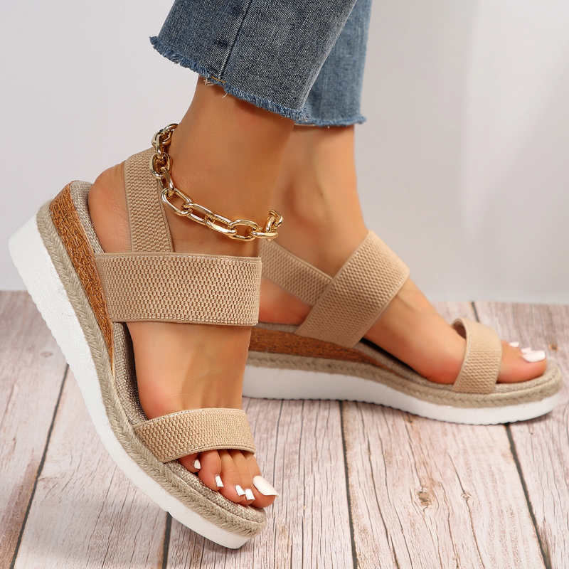 Women's comfortable orthopedic platform sandals with arch support, perfect for stylish summer wear.