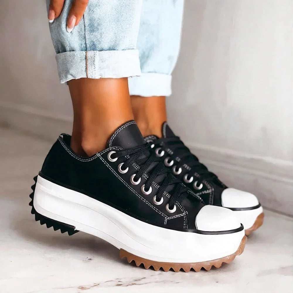 Stylish women's casual orthopedic sneakers, blending fashion with comfort, arch, and posture support for everyday wear.