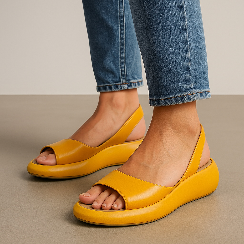 Supportive women's platform sandals with a stable base & comfortable open-toe design for daily wear.
