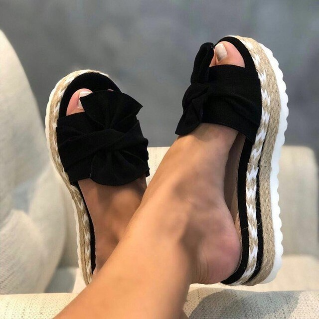 Stylish women's platform sandals. Comfortable footwear for summer walks and everyday wear.
