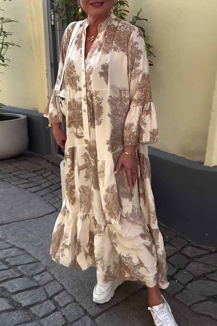 Women's comfortable relaxed fit maxi dress, perfect for effortless everyday style. Flowy fabric, versatile fashion.