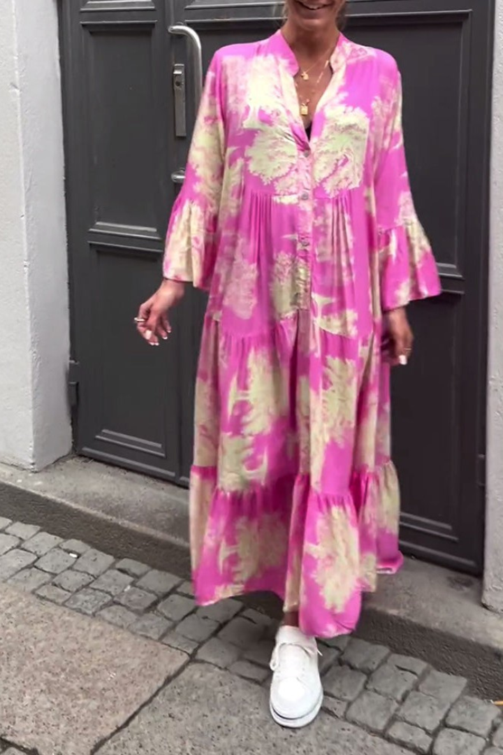 Long, flowy women's maxi dress. Comfortable, relaxed fit for effortless summer style and versatile everyday fashion.