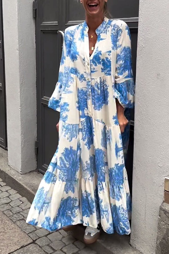 Soft & flowy women's relaxed fit maxi dress. Comfortable, long design for effortless casual summer style.