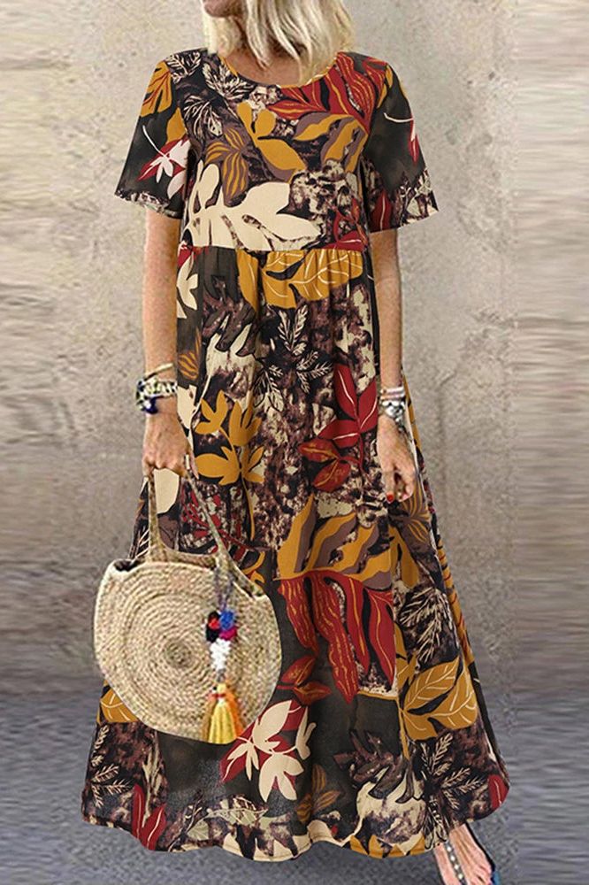 Flowy long maxi dress for women, offering a comfortable and relaxed fit, ideal for warm weather.