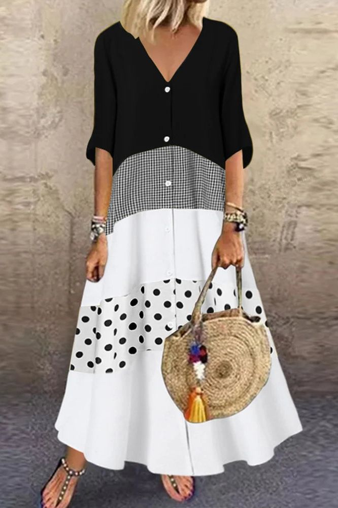 Elegant women's maxi dress with a relaxed silhouette, versatile for casual spring and summer outings.