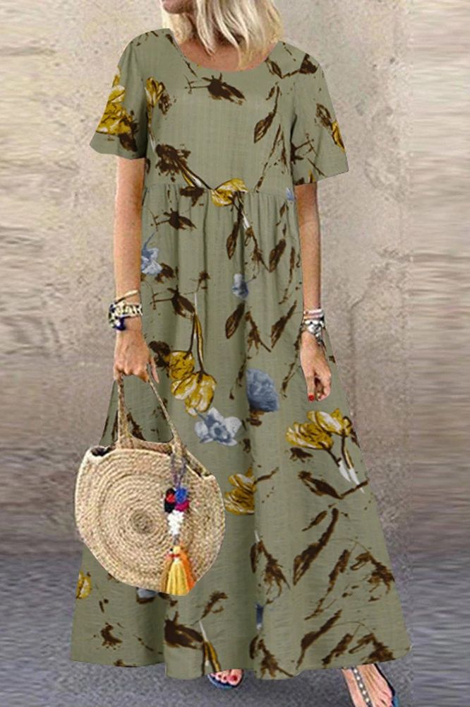 Comfortable women's relaxed fit maxi dress, designed for easy movement and effortless casual style.
