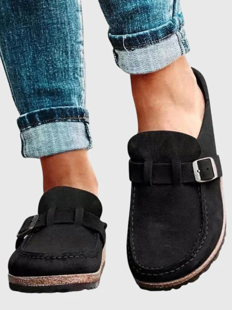 Beige women's comfort loafers, versatile casual footwear with cushioned design for everyday wear.
