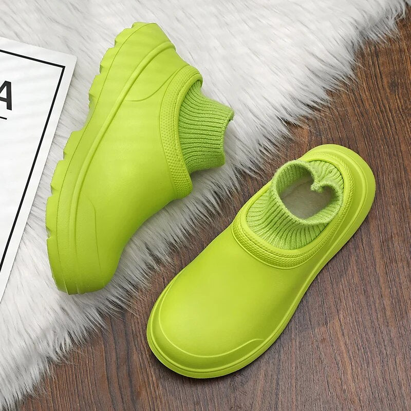 Stylish women's Madeline clogs with secure knit cuff & comfortable design. Casual everyday footwear.