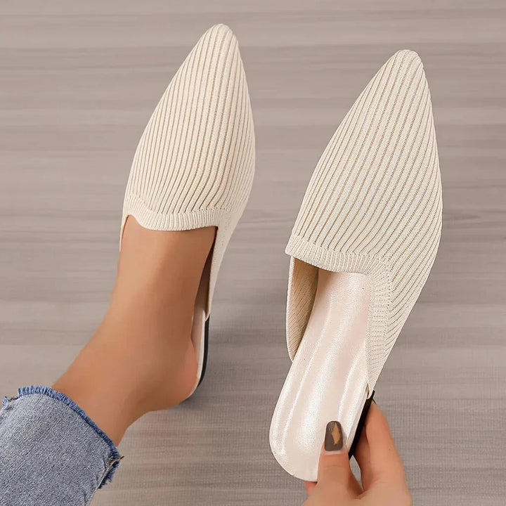 Women's comfortable slip-on flat mules, perfect for casual everyday wear. Lightweight and breathable summer sandals.