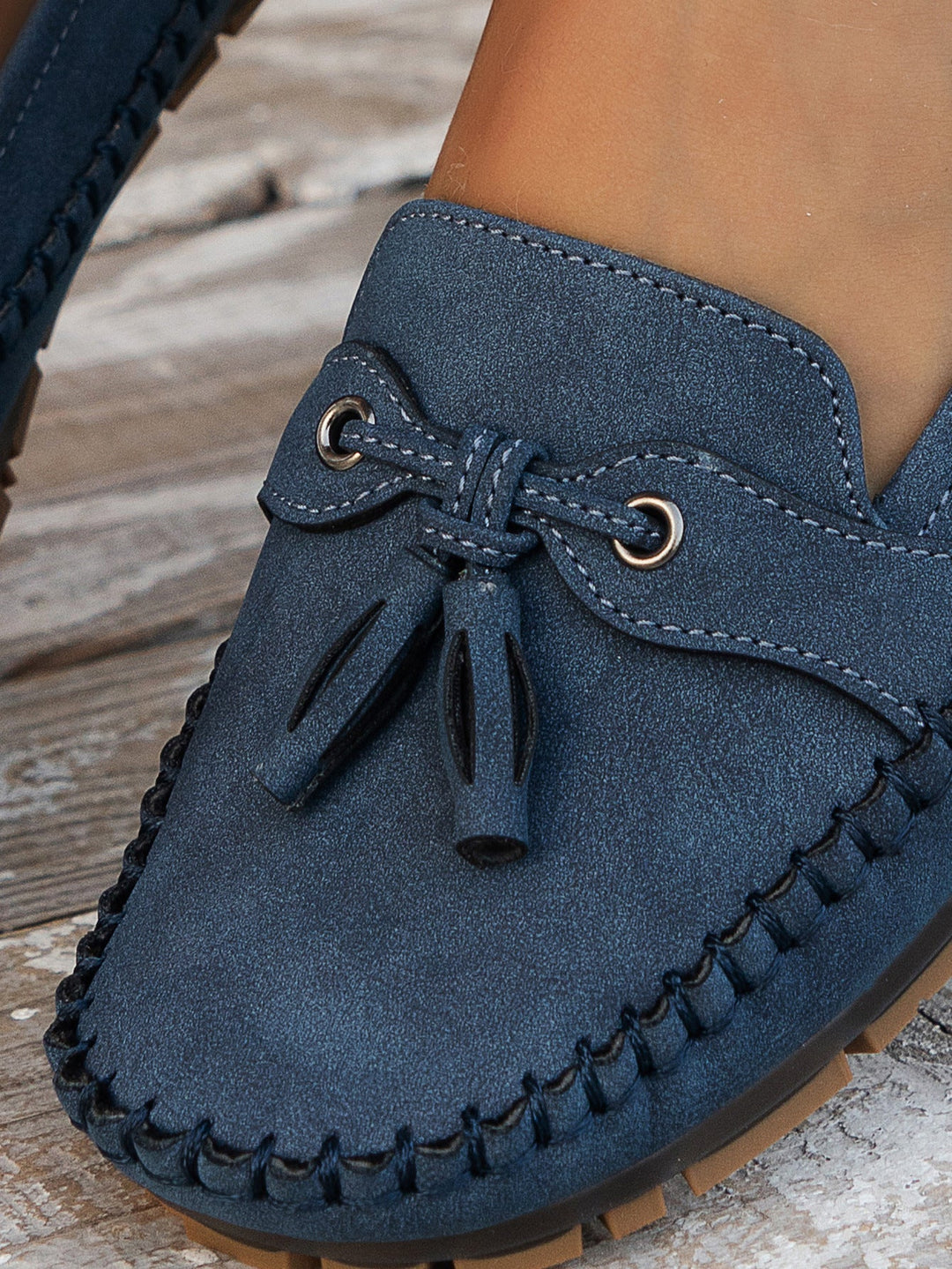 Ladies' versatile slip-on loafers, flexible design with cushioned support for casual comfort.