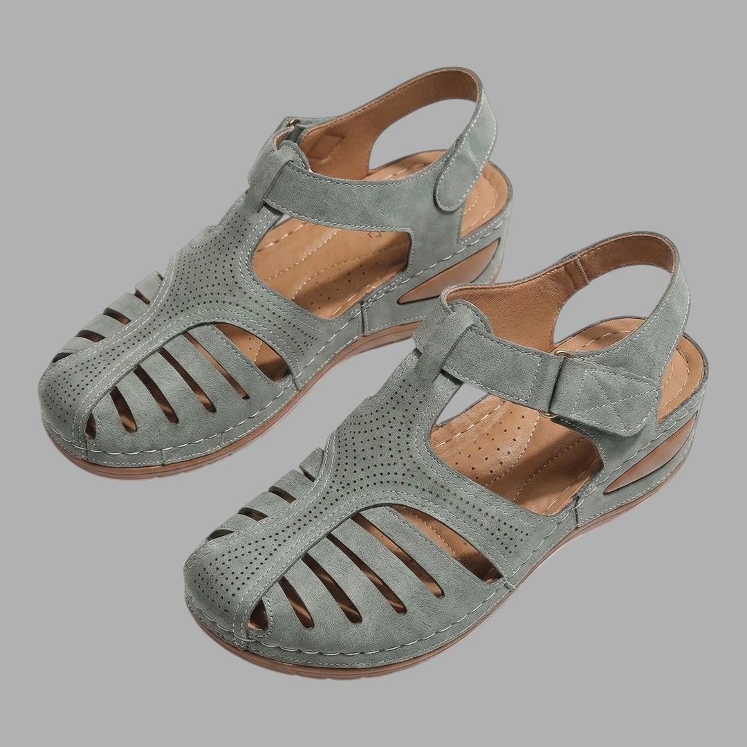Breathable open-toe women's wedge sandals, offering comfortable & stylish footwear for all summer activities.