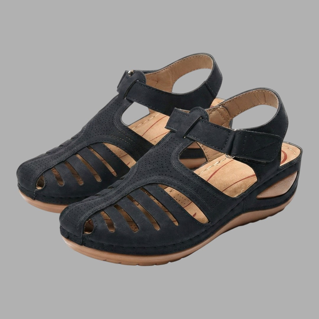 Elegant women's wedge sandals with soft straps, providing chic style & ultimate comfort for summer occasions.