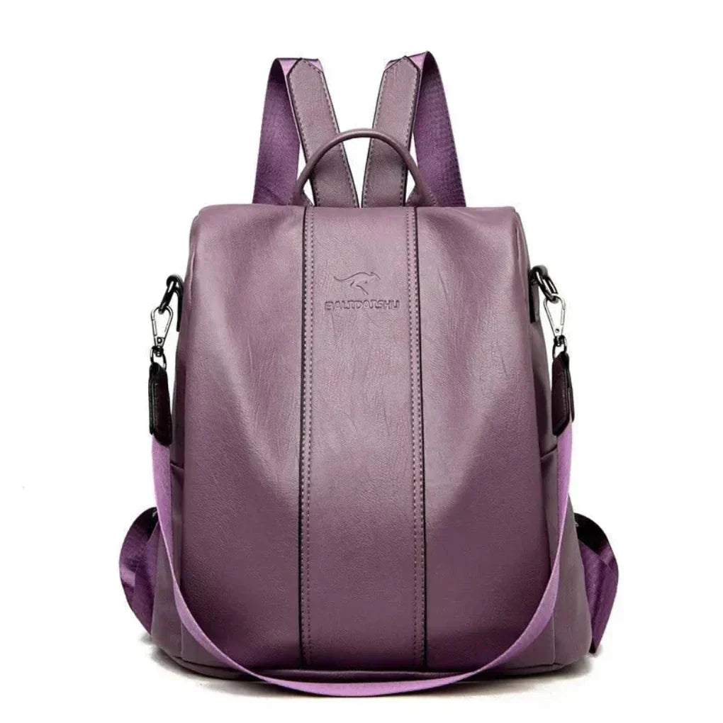 Elegant women's anti-theft convertible backpack. A stylish and secure handbag for daily use & travel.