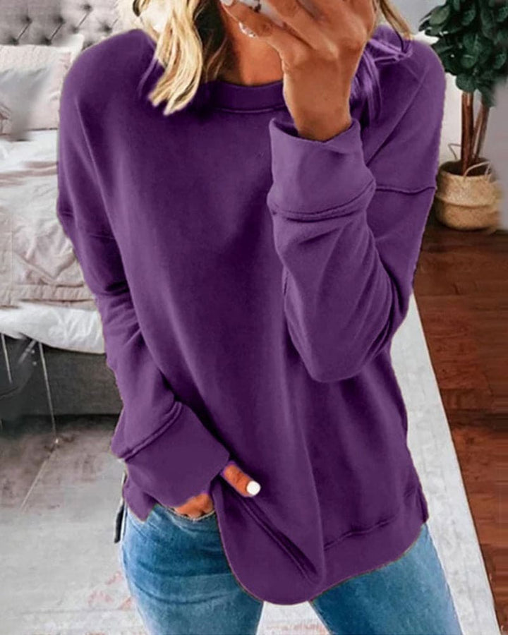 Women's cozy classic sweatshirt, a versatile soft top & casual wear staple for ultimate comfort.