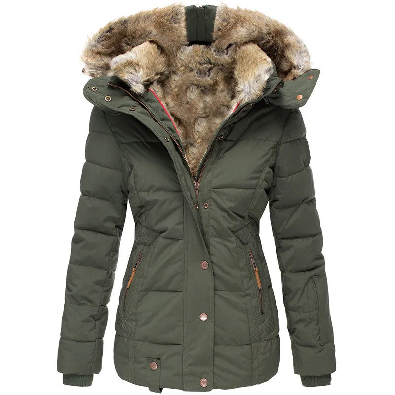 Women's insulated winter jacket, ultra-warm & cozy for extreme cold. Stylish outerwear for cold weather.
