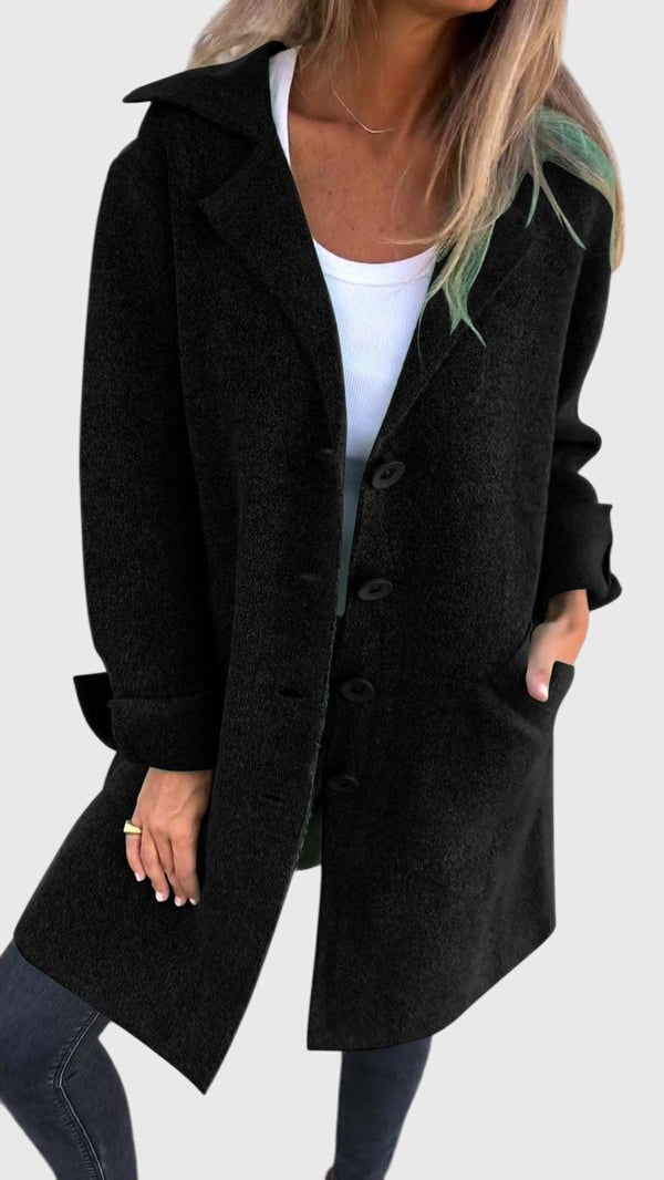 Women's fashion longline blazer, soft and cozy, great for casual elegance & office wear.